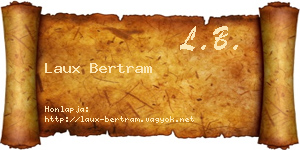 Laux Bertram névjegykártya